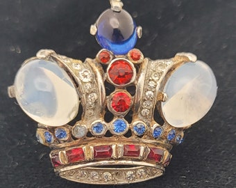 Alfred Philippe designed, Crown Trifari, Sterling Crown brooch