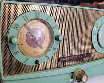 Blue Westinghouse Clock Radio, 1954 - Etsy