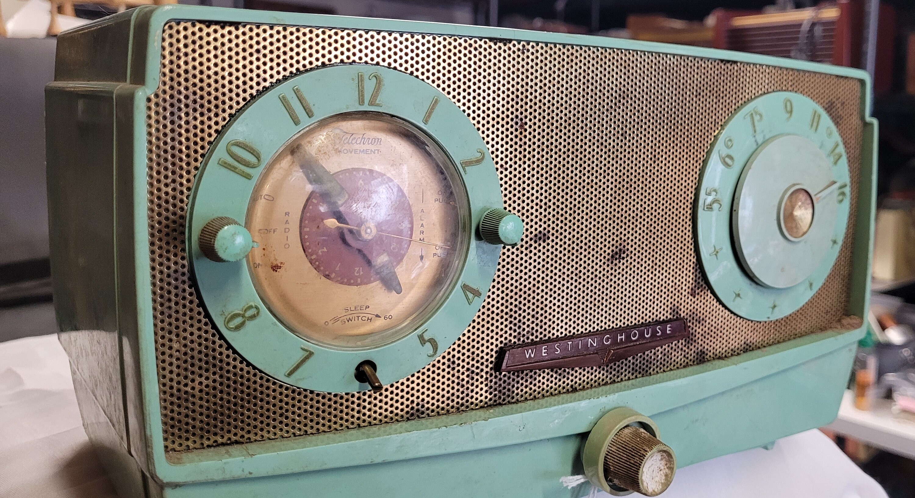 Blue Westinghouse Clock Radio, 1954 - Etsy