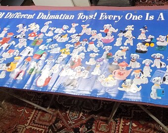 1996 Mcdonald's 101 Dalmatian Restaurant Banner for Kids Meal Toys