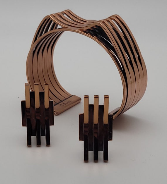 1950s, Renoir solid copper, Impressionist Geometr… - image 10