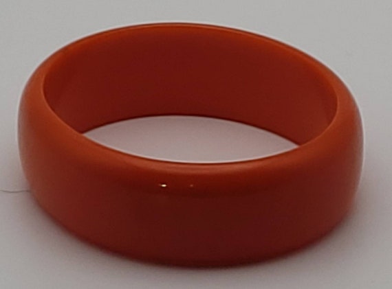 Vintage 1930s Orange Bakelite Bangle Bracelet - image 3