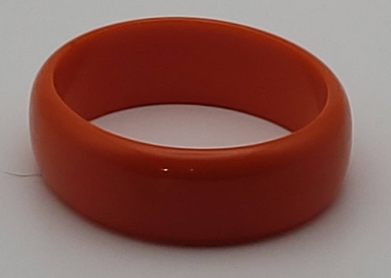 Vintage 1930s Orange Bakelite Bangle Bracelet - image 4