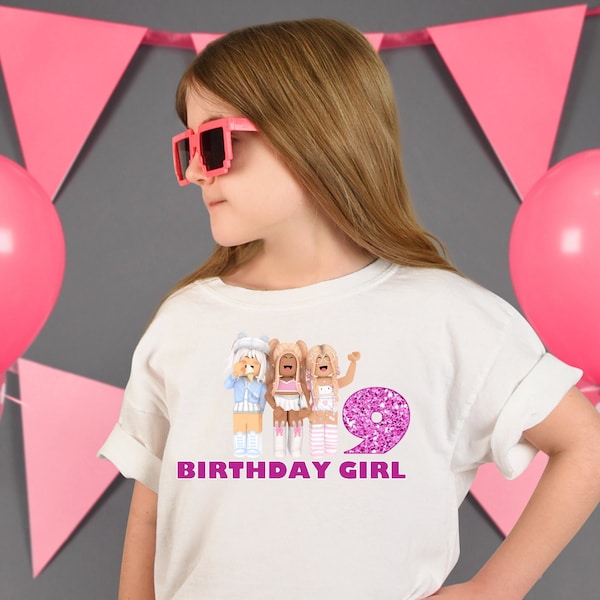 Roblox Girl png, tshirt designs, tshirt png, Roblox idea, Roblox Birthday Tshirt, Roblox Girls, roblox party Girl, roblox svg, roblox girl