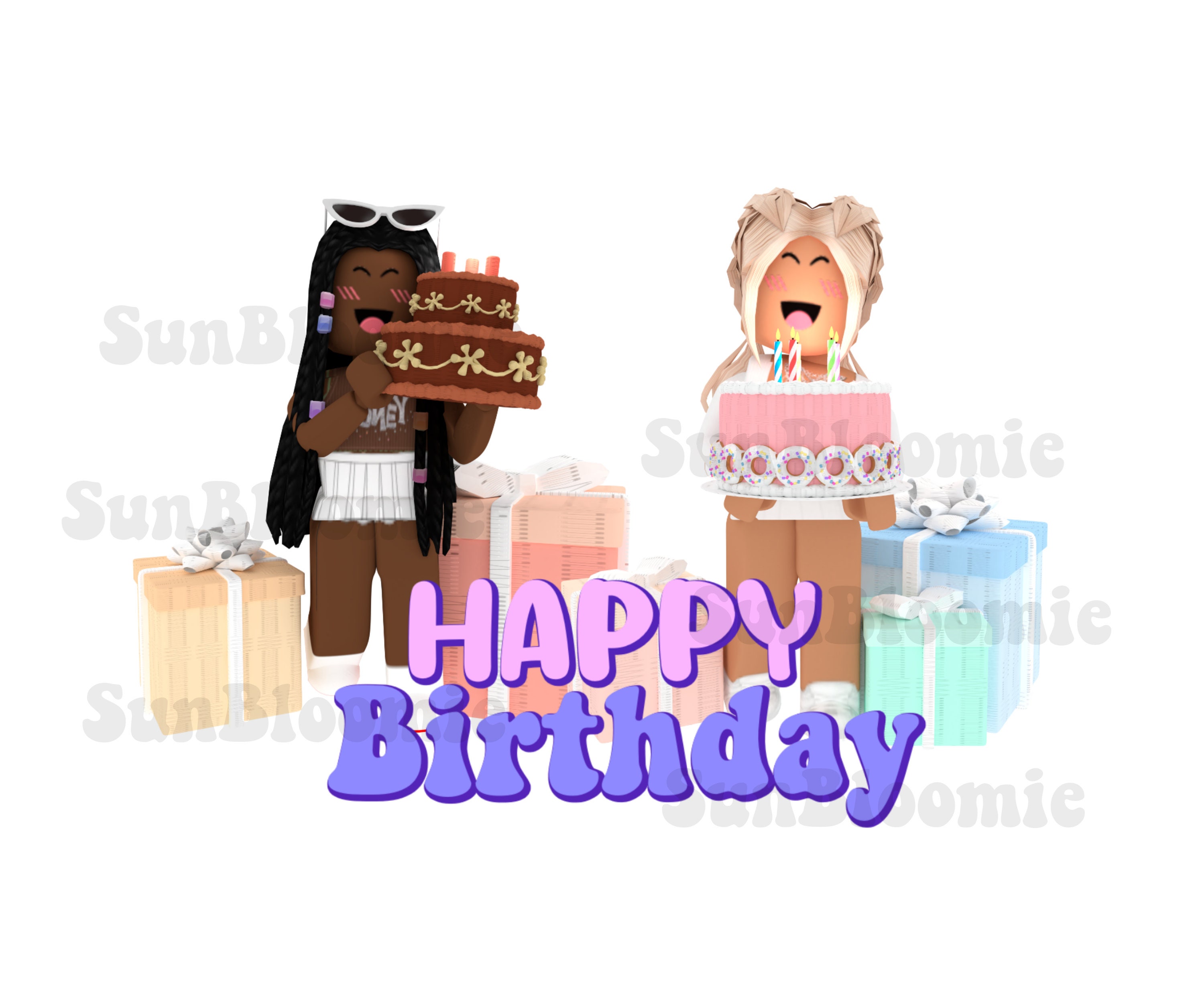 Girls Roblox Birthdayparty Girl Roblox Zoom Party Background -  Israel