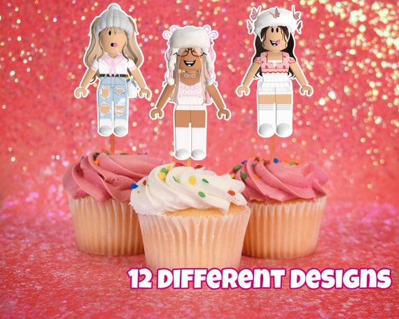 Girls Roblox Printable Cake Topper 