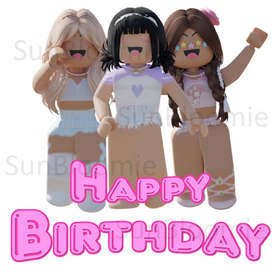 Girls Roblox Birthday Party Girl Roblox Zoom Party (Instant Download) 