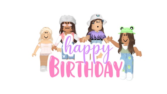 Editable T-shirts design Roblox GirlKids Birthday Printable -  Portugal