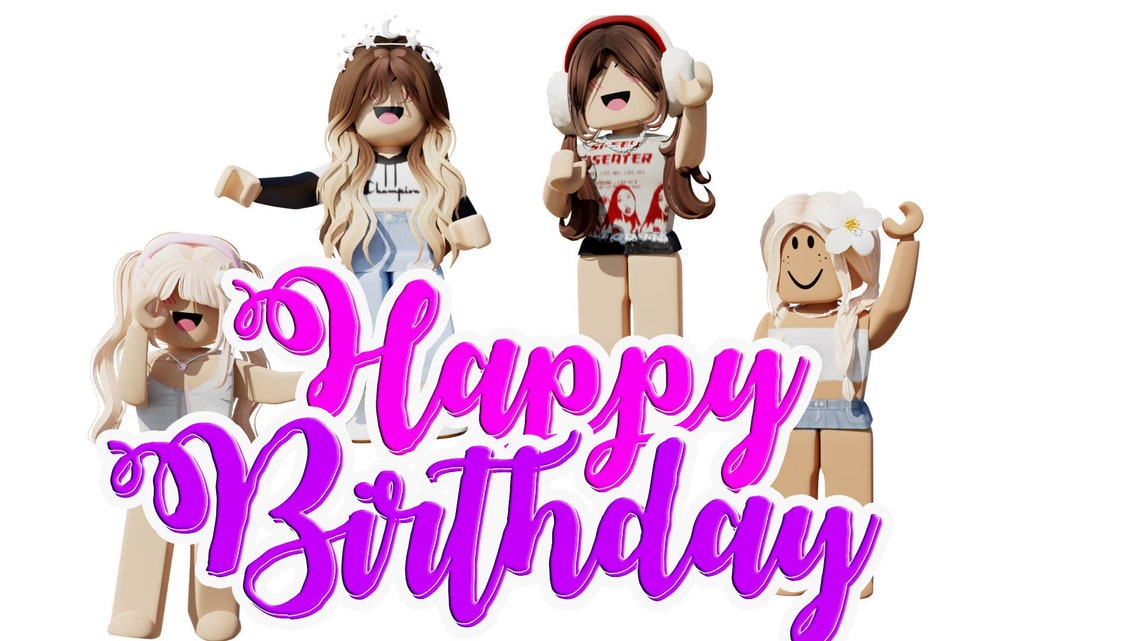 Girls Roblox Birthday Party Girl Roblox Zoom Party - Etsy