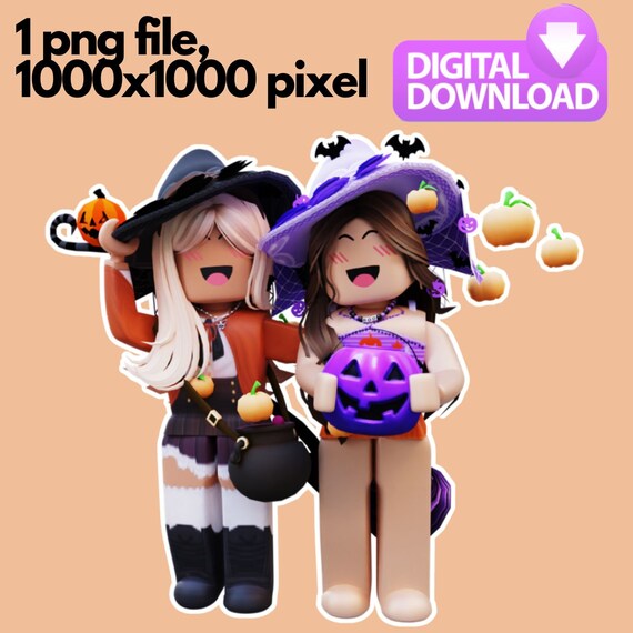 Roblox Girls Clipart PNG Digital Image Clip Art INSTANT DOWNLOAD printable