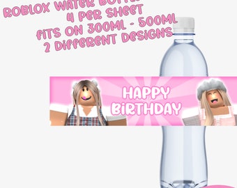 Roblox Water Bottle Label. Roblox digital download.