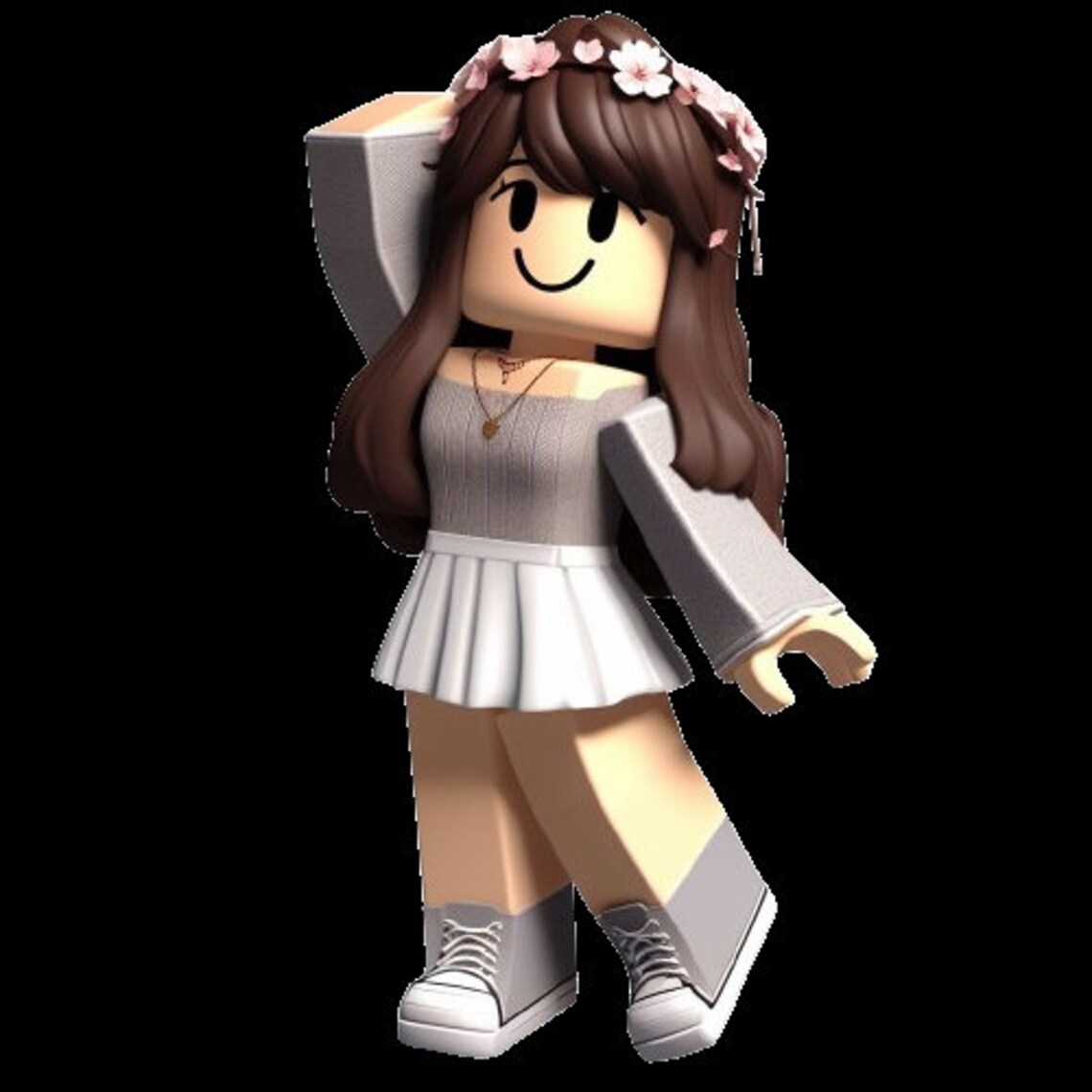 Set Of 8 Cute Roblox Girls Instant Download Png Format Roblox Girls 