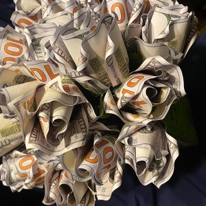 Origami Money Rose Bouquet in Patron Base - Etsy