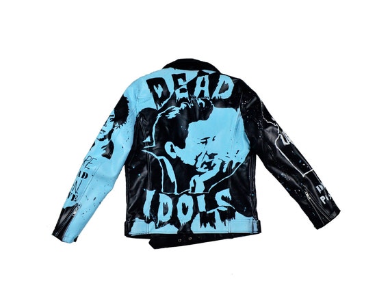 Custom Painted Punk Biker Jacket 