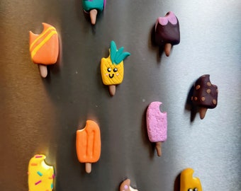 Icecream magnets, Ice cream, magnet, magnets, polymerclay, clay, cute magnet, fridge