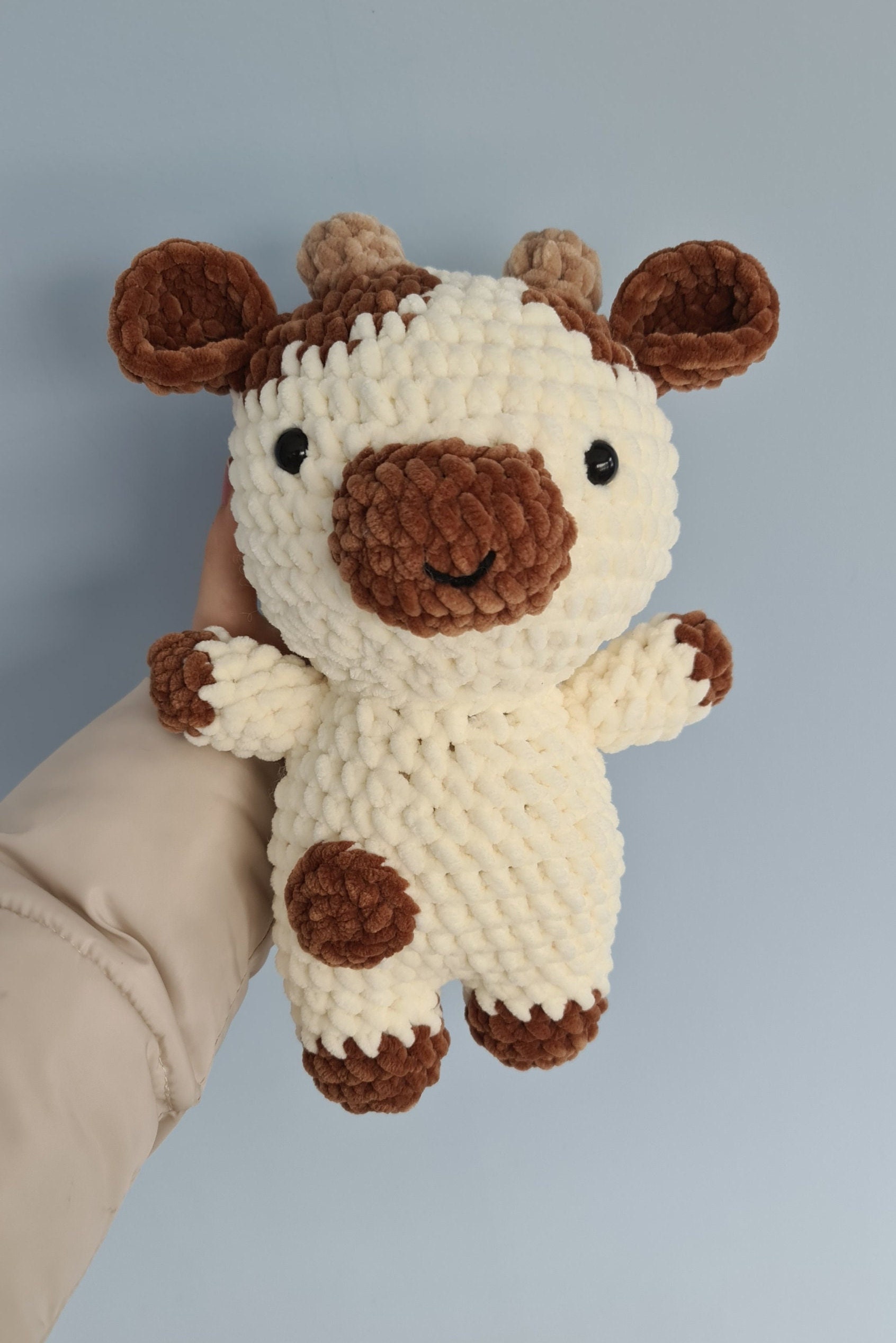 plush brown cow