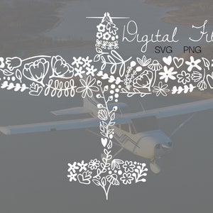 Floral C172 Aircraft Digital Download