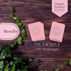 Lot Vol.1 & Vol.2 | Messages d'amour sans pont de communication | 160 messages imprimables | Lectures d'amour de tarot, âme soeur, TF | TÉLÉCHARGEMENT INSTANTANÉ