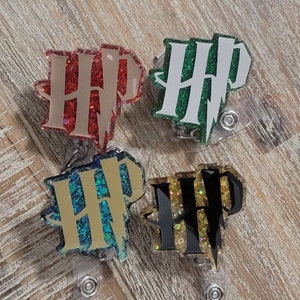 Wizard house badge reel, Wizard hat badge reel