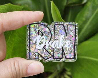 Personalized Registered nurse badge reel, personalized gift for nurse, badge reel gift for her