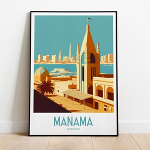 Manama Bahrain Travel Print Wall Art Manama Travel Poster Gift For Manama Scenery Wall Art Manama Bahrain City Wall Art Gift Manama Bahrain