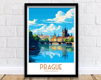 Prague Travel Print Wall Art Prague Wall Hanging Home Decoration Prague Czech Republic Gift For Art Lovers Prague Decor Prague Gifts Print