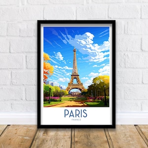 Eiffelturm Reise Print Wandkunst Paris Frankreich Wandbehang Dekoration Paris Frankreich Geschenk für Kunstliebhaber Paris Frankreich Dekor Paris Geschenk