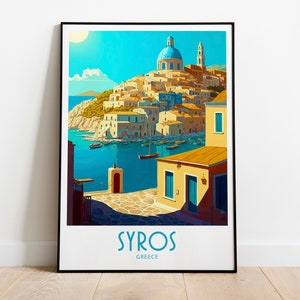 Syros Travel Print Wall Art Syros Greece Wall Hanging Home Decoration Syros Greece Gift For Art Lovers Syros Greece Decor Syros Art Prints