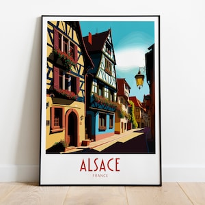 Alsace Travel Print Wall Art Alsace France Poster Wall Hanging Home Decoration Alsace France Gift Art Lovers Print Alsace France Scenic Art