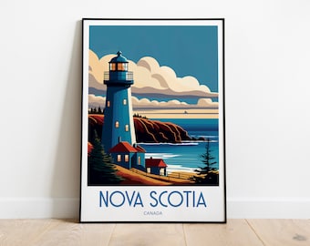Nova Scotia National Park Travel Poster For Nova Scotia Birthday Gift For Travel Print Lovers Canada Travel Poster For Nova Scotia Gift