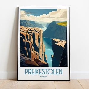 Preikestolen Travel Print Wall Art Preikestolen Norway Wall Hanging Home Decoration Preikestolen Gift Art Lovers Wall Art Print Preikestolen