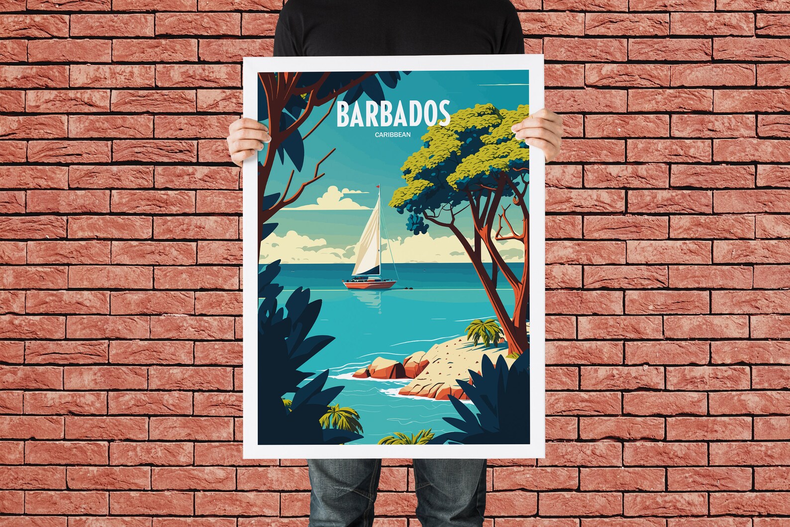 Barbados Print Barbados Poster Barbados Barbados Wall Art Barbados Art