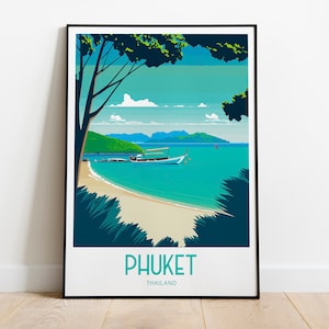 Phuket Travel Print Wall Art Phuket Wall Hanging Home Decoration Phuket Gift Art Lovers Wall Art Print Art Phuket Wall Print Thailand Art