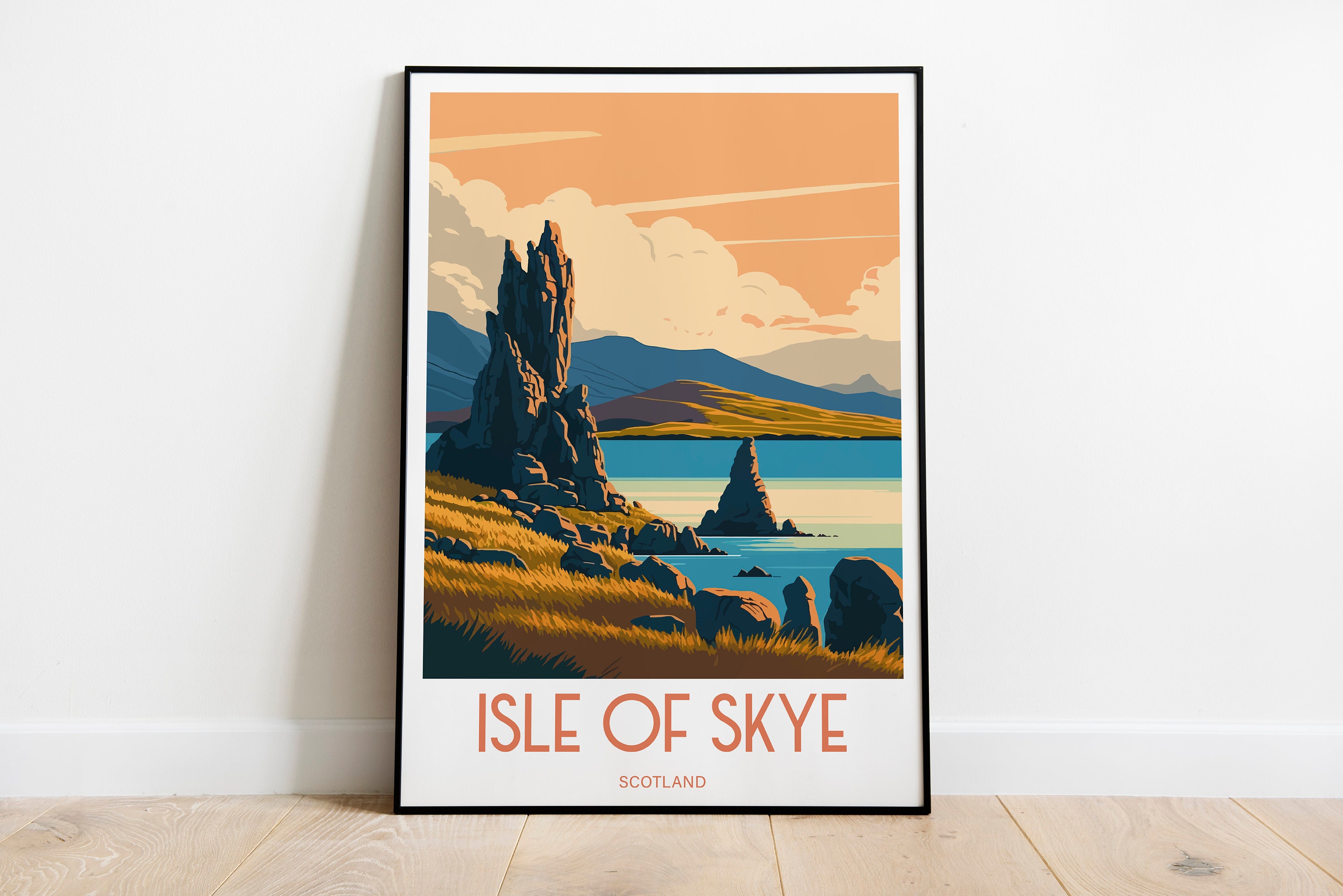 Isle Of Skye Travel Poster For Isle Of Skye Birthday Gift For Travel Print Lovers Scotland Travel Poster For Isle Of Skye Birthday Gift