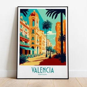 Valencia Travel Print Wall Art Valencia Spain Wall Hanging Home Decoration Valencia Spain Gift Art Lovers Art Valencia Wall Decor Travel Art