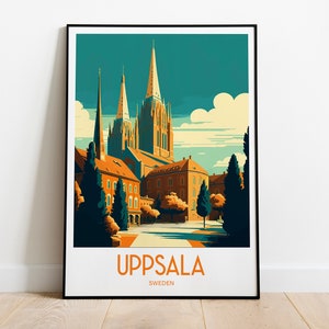 Uppsala Travel Print Wall Art Uppsala Wall Hanging Home Décor Uppsala Gift Art Lover Sweden Art Lover Gift Uppsala Wall Décor Uppsala Sweden