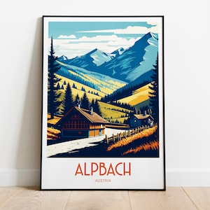 Alpbach Travel Print Alpbach Austria Poster Alpbach Home Decor Landscape Art Print Alpbach Austria Wall Art Alpbach Austria Wall Decor Gift