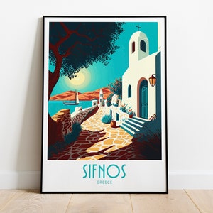 Sifnos Travel Print Wall Art Sifnos Greece Wall Hanging Home Decoration Sifnos Greece Gift For Art Lovers Sifnos Greece Decor Sifnos Prints