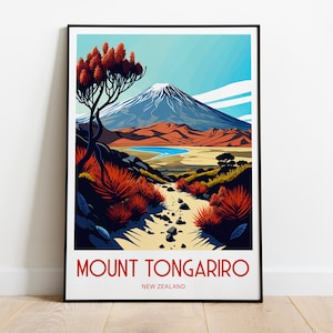 Mt Tongariro Print New Zealand Home Decor Landscape Art Mt Tongariro New Zealand Wall Art for Mt Tongariro Enthusiast Gift Wall Art Decor