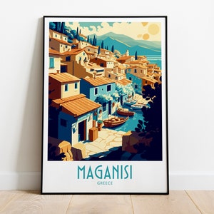 Meganisi Travel Print Wall Art Meganisi Greece Wall Hanging Home Decoration Meganisi Greece Gift Art Lovers Meganisi Greece Decor Meganisi
