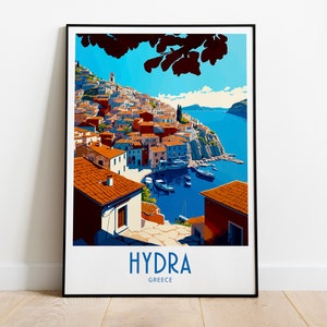 Digital Print Hydra Travel Print Wall Art Hydra Greece