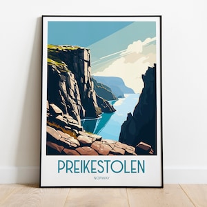 Preikestolen Travel Print Wall Art Preikestolen Norway Wall Hanging Home Decoration Preikestolen Gift Art Lovers Wall Art Print Preikestolen