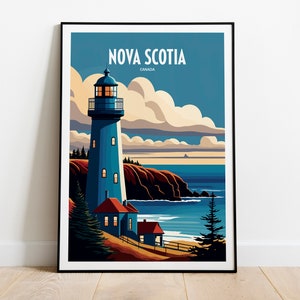 Nova Scotia National Park Travel Poster For Nova Scotia Birthday Gift For Travel Print Lovers Canada Travel Poster For Nova Scotia Gift