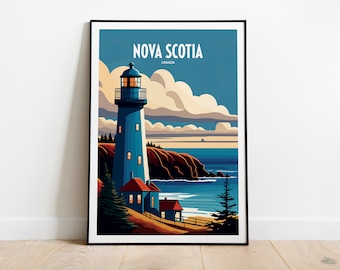 Nova Scotia National Park Travel Poster For Nova Scotia Birthday Gift For Travel Print Lovers Canada Travel Poster For Nova Scotia Gift