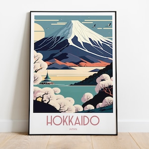 Hokkaido Podróż Wydruk Ścienny Sztuka Hokkaido Podróż Plakat Prezent Dla Japonii Krajobraz Ścienny Sztuka Hokkaido Ścienny Prezent Japonia
