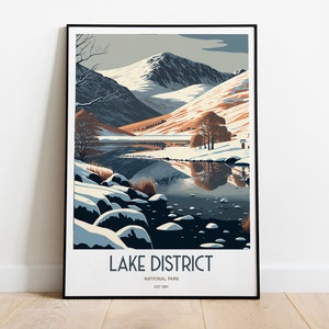 Lake District National Park UK Travel Print | UK National Park Travel Art | Lake District Travel Print | Lake District Travel Poster