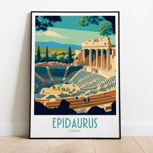 Epidaurus Reise Print Wandkunst Epidaurus Griechenland Wandbehang Dekoration Epidaurus Griechenland Geschenk Kunstliebhaber Kunst Epidaurus Griechenland Dekor