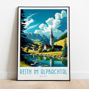 Reith Im Alpbachtal Travel Print Wall Art Reith Im Alpbachtal Austria Wall Hanging Home Decoration Reith Im Alpbachtal Gift Art Lovers