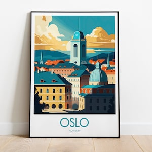 Oslo Travel Print Wall Art Oslo Norway Wall Hanging Home Decoration Oslo Norway Gift Art Lovers Wall Art Print Norway Scenic Poster Oslo Art