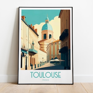 Impression d'art mural de voyage Toulouse Suspension murale Toulouse France Décoration d'intérieur Toulouse France Cadeau amoureux d'art Impression Art scénique Toulouse France
